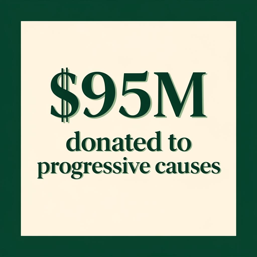 $95M donated to progressive causes since 1985